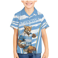 Custom Vamos Argentina Family Matching Mermaid Dress and Hawaiian Shirt The Pumas Rugby Mascot Sporty Version LT9 - Wonder Print Shop
