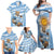 Custom Vamos Argentina Family Matching Off Shoulder Maxi Dress and Hawaiian Shirt The Pumas Rugby Mascot Sporty Version