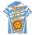 Custom Vamos Argentina Family Matching Off Shoulder Short Dress and Hawaiian Shirt The Pumas Rugby Mascot Sporty Version LT9 - Wonder Print Shop