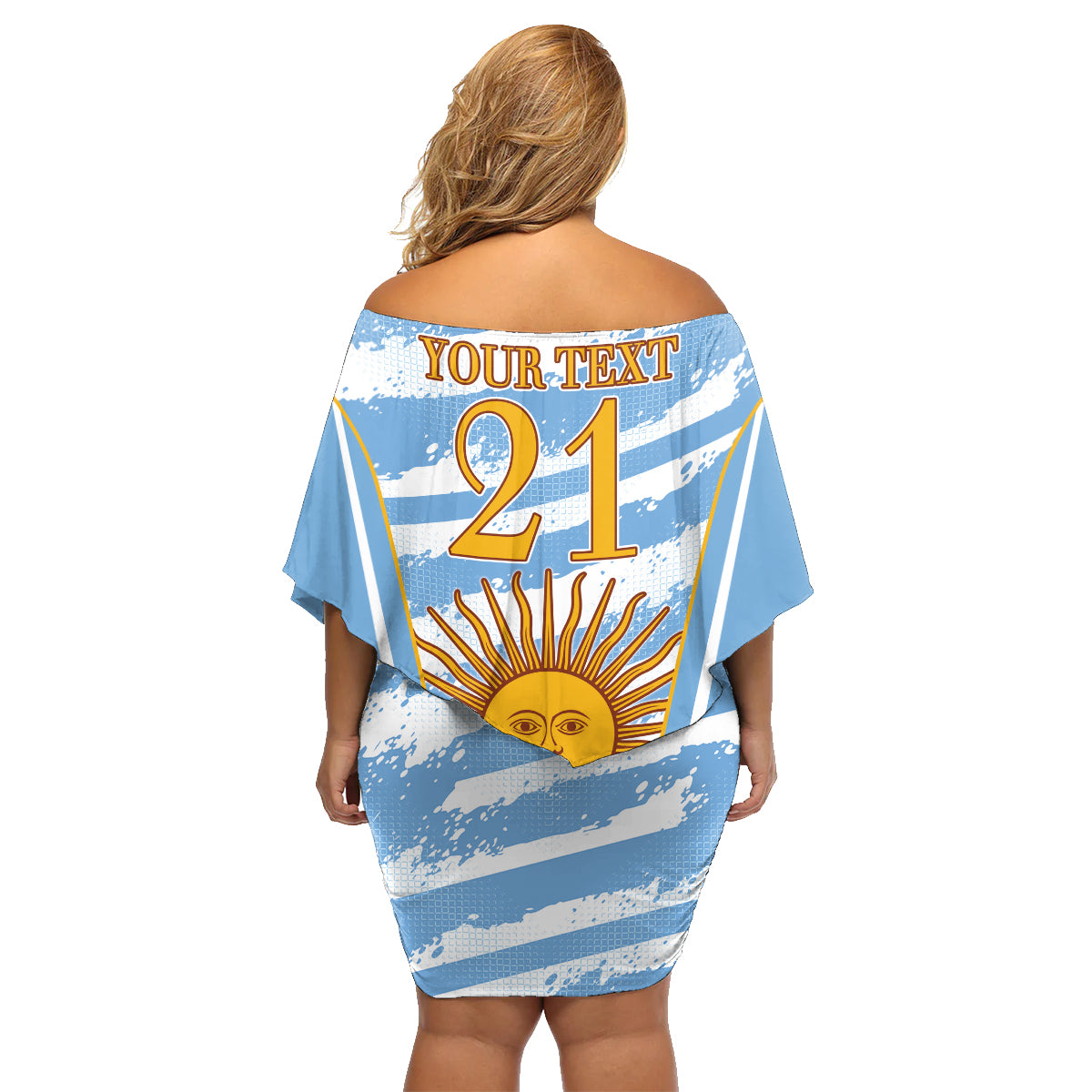 Custom Vamos Argentina Family Matching Off Shoulder Short Dress and Hawaiian Shirt The Pumas Rugby Mascot Sporty Version LT9 - Wonder Print Shop