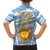 Custom Vamos Argentina Family Matching Short Sleeve Bodycon Dress and Hawaiian Shirt The Pumas Rugby Mascot Sporty Version - Wonder Print Shop