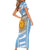 Custom Vamos Argentina Family Matching Short Sleeve Bodycon Dress and Hawaiian Shirt The Pumas Rugby Mascot Sporty Version - Wonder Print Shop