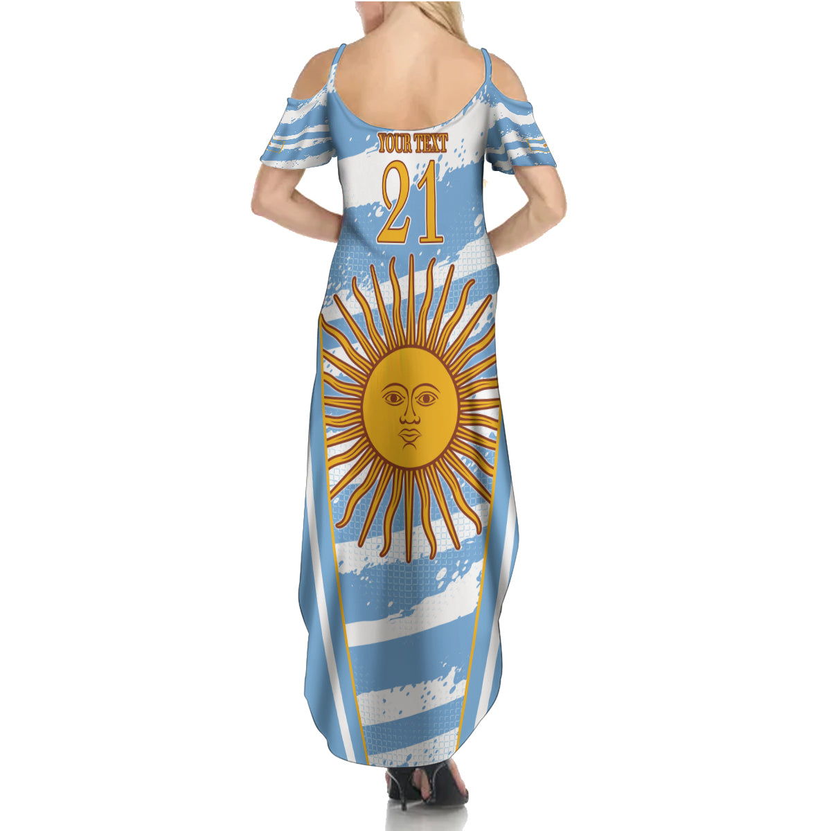 Custom Vamos Argentina Family Matching Summer Maxi Dress and Hawaiian Shirt The Pumas Rugby Mascot Sporty Version - Wonder Print Shop