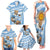 Custom Vamos Argentina Family Matching Tank Maxi Dress and Hawaiian Shirt The Pumas Rugby Mascot Sporty Version