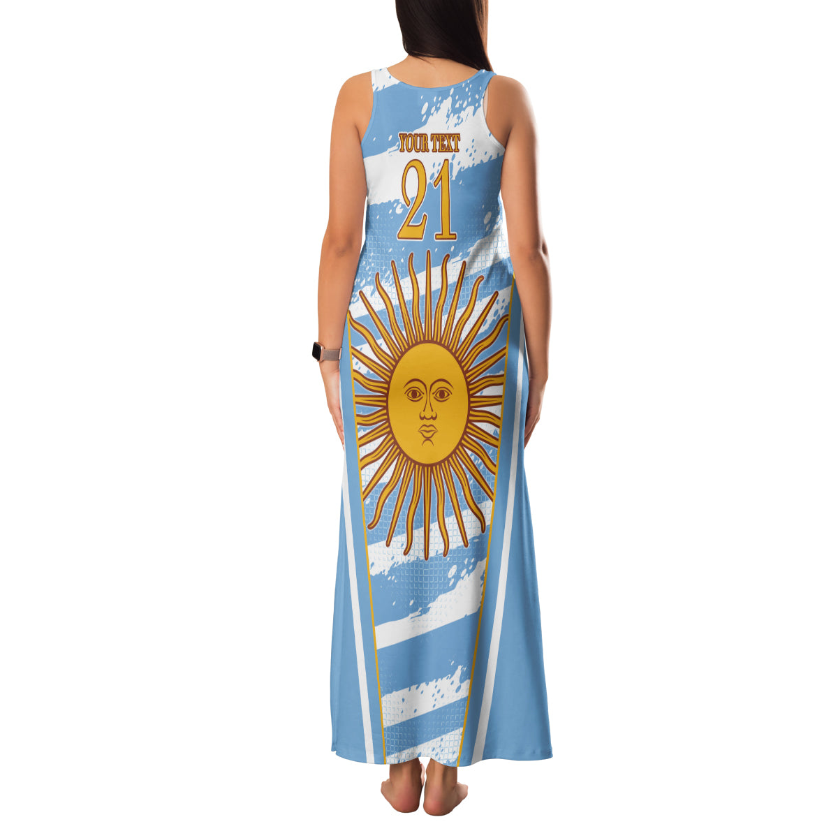 Custom Vamos Argentina Family Matching Tank Maxi Dress and Hawaiian Shirt The Pumas Rugby Mascot Sporty Version - Wonder Print Shop