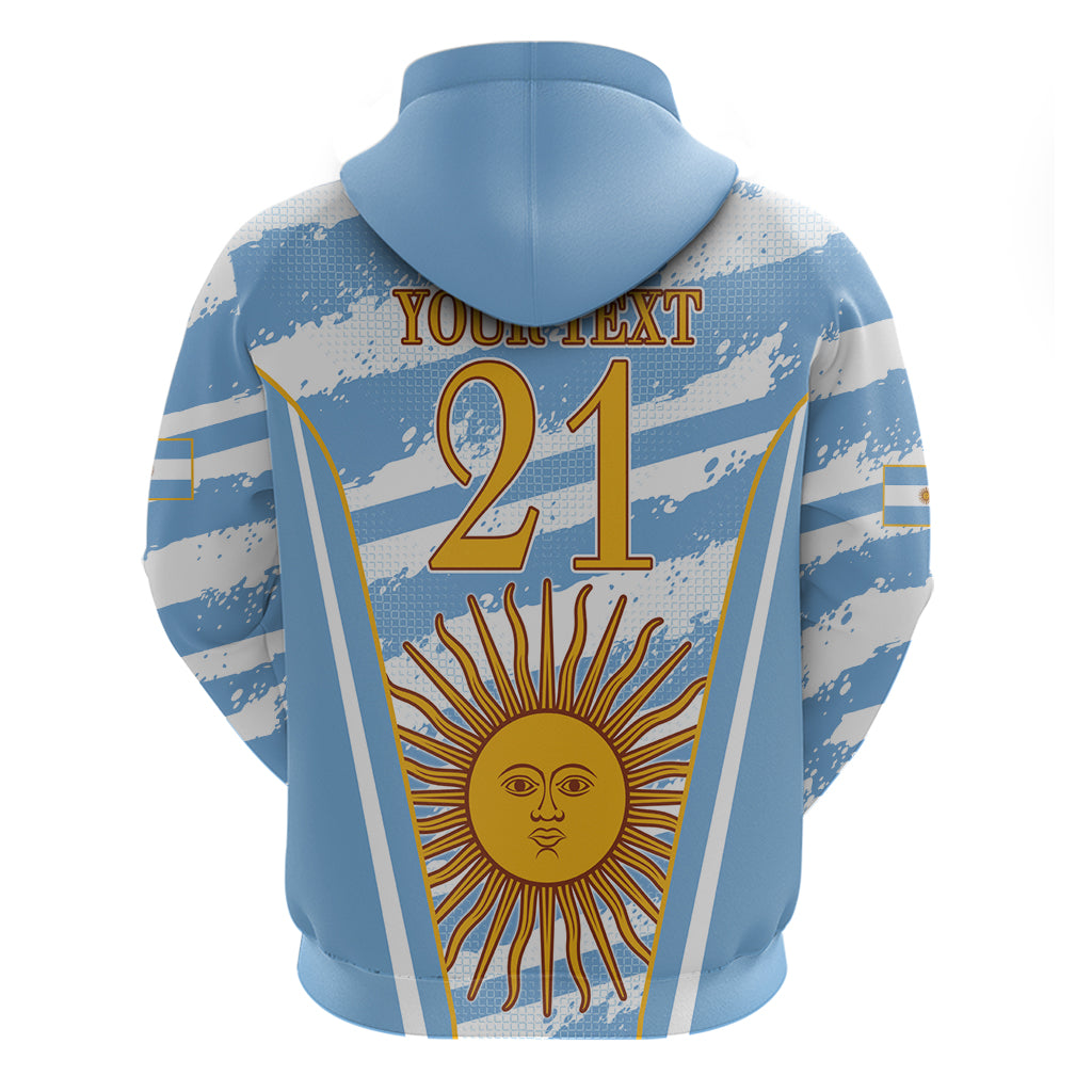 Custom Vamos Argentina Hoodie The Pumas Rugby Mascot Sporty Version - Wonder Print Shop