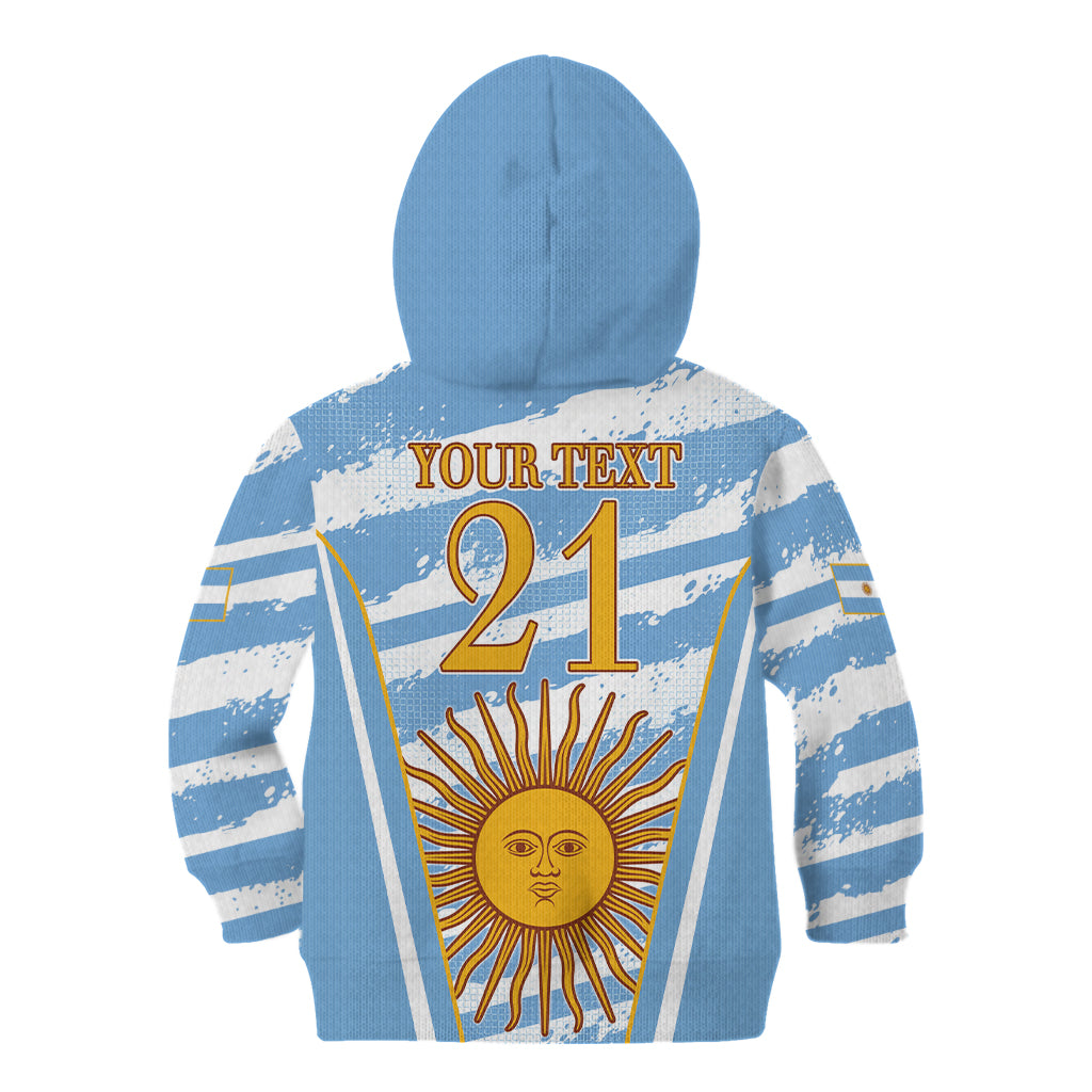Custom Vamos Argentina Kid Hoodie The Pumas Rugby Mascot Sporty Version - Wonder Print Shop