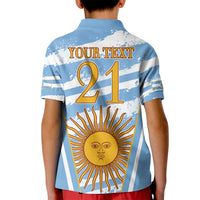 Custom Vamos Argentina Kid Polo Shirt The Pumas Rugby Mascot Sporty Version - Wonder Print Shop