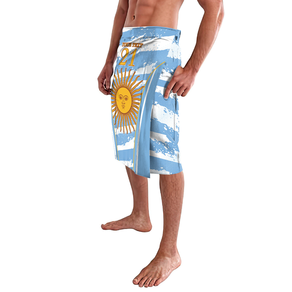 Custom Vamos Argentina Lavalava The Pumas Rugby Mascot Sporty Version - Wonder Print Shop