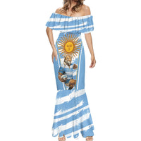 Custom Vamos Argentina Mermaid Dress The Pumas Rugby Mascot Sporty Version - Wonder Print Shop