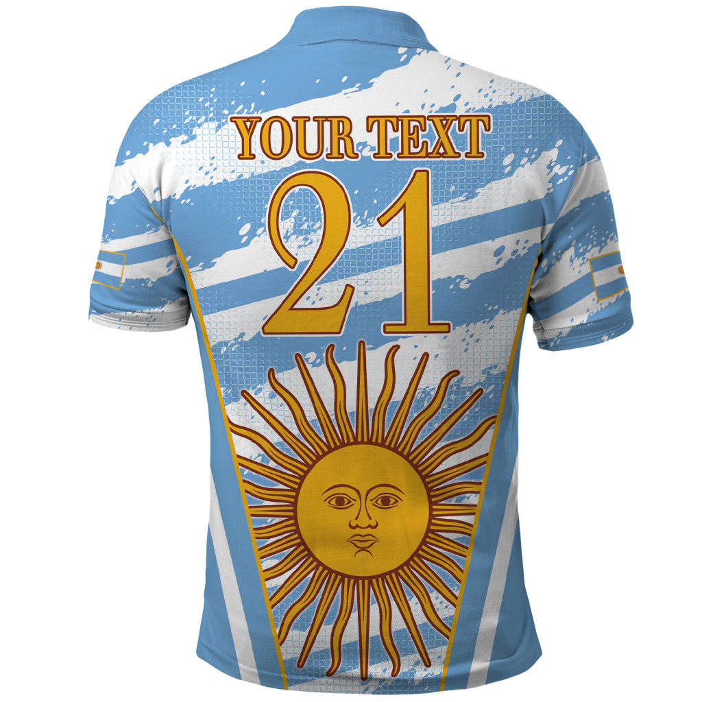 Custom Vamos Argentina Polo Shirt The Pumas Rugby Mascot Sporty Version - Wonder Print Shop
