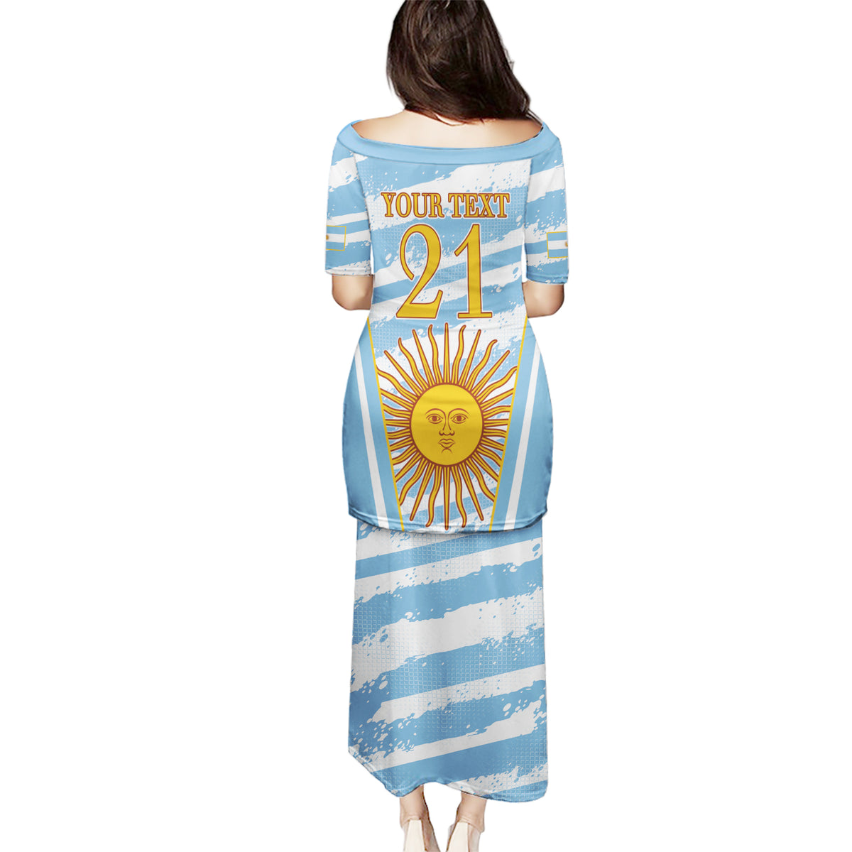 Custom Vamos Argentina Puletasi The Pumas Rugby Mascot Sporty Version - Wonder Print Shop