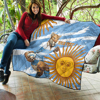 Custom Vamos Argentina Quilt The Pumas Rugby Mascot Sporty Version - Wonder Print Shop