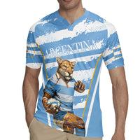 Custom Vamos Argentina Rugby Jersey The Pumas Rugby Mascot Sporty Version - Wonder Print Shop