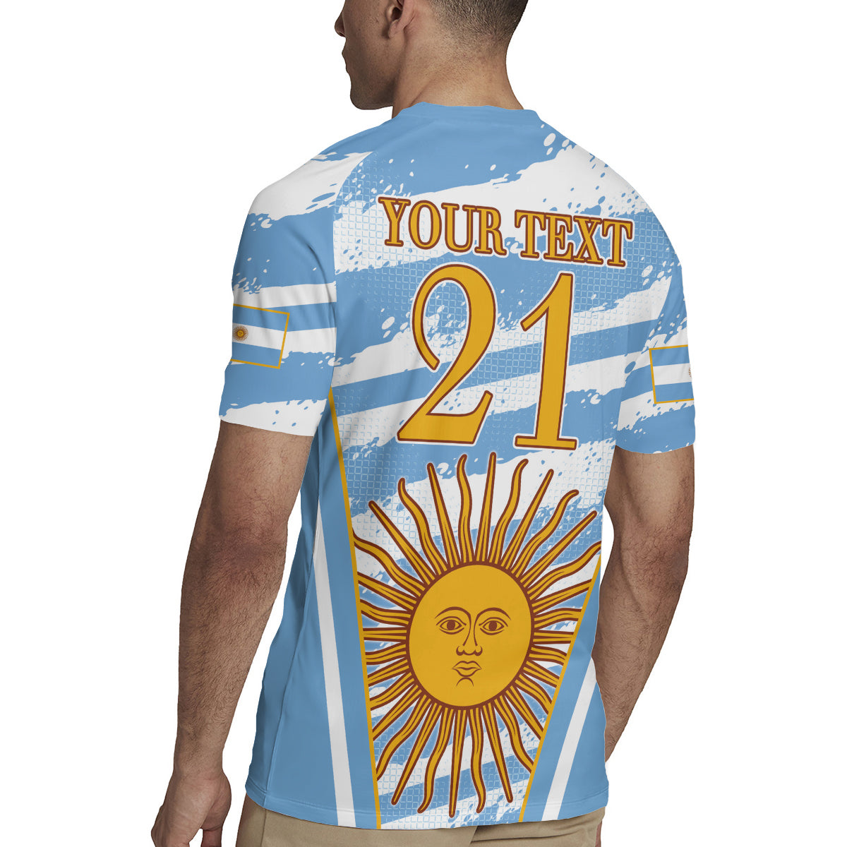 Custom Vamos Argentina Rugby Jersey The Pumas Rugby Mascot Sporty Version - Wonder Print Shop