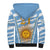 Custom Vamos Argentina Sherpa Hoodie The Pumas Rugby Mascot Sporty Version - Wonder Print Shop