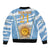 Custom Vamos Argentina Sleeve Zip Bomber Jacket The Pumas Rugby Mascot Sporty Version - Wonder Print Shop