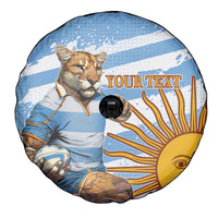 Custom Vamos Argentina Spare Tire Cover The Pumas Rugby Mascot Sporty Version - Wonder Print Shop