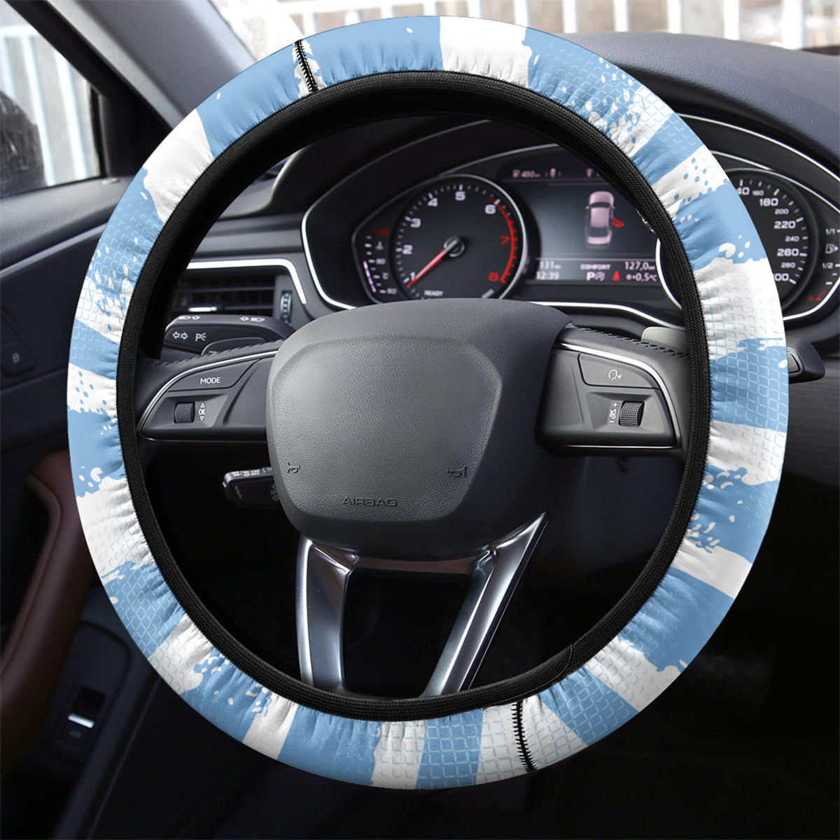 Vamos Argentina Steering Wheel Cover The Pumas Rugby Mascot Sporty Version - Wonder Print Shop