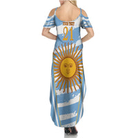 Custom Vamos Argentina Summer Maxi Dress The Pumas Rugby Mascot Sporty Version - Wonder Print Shop