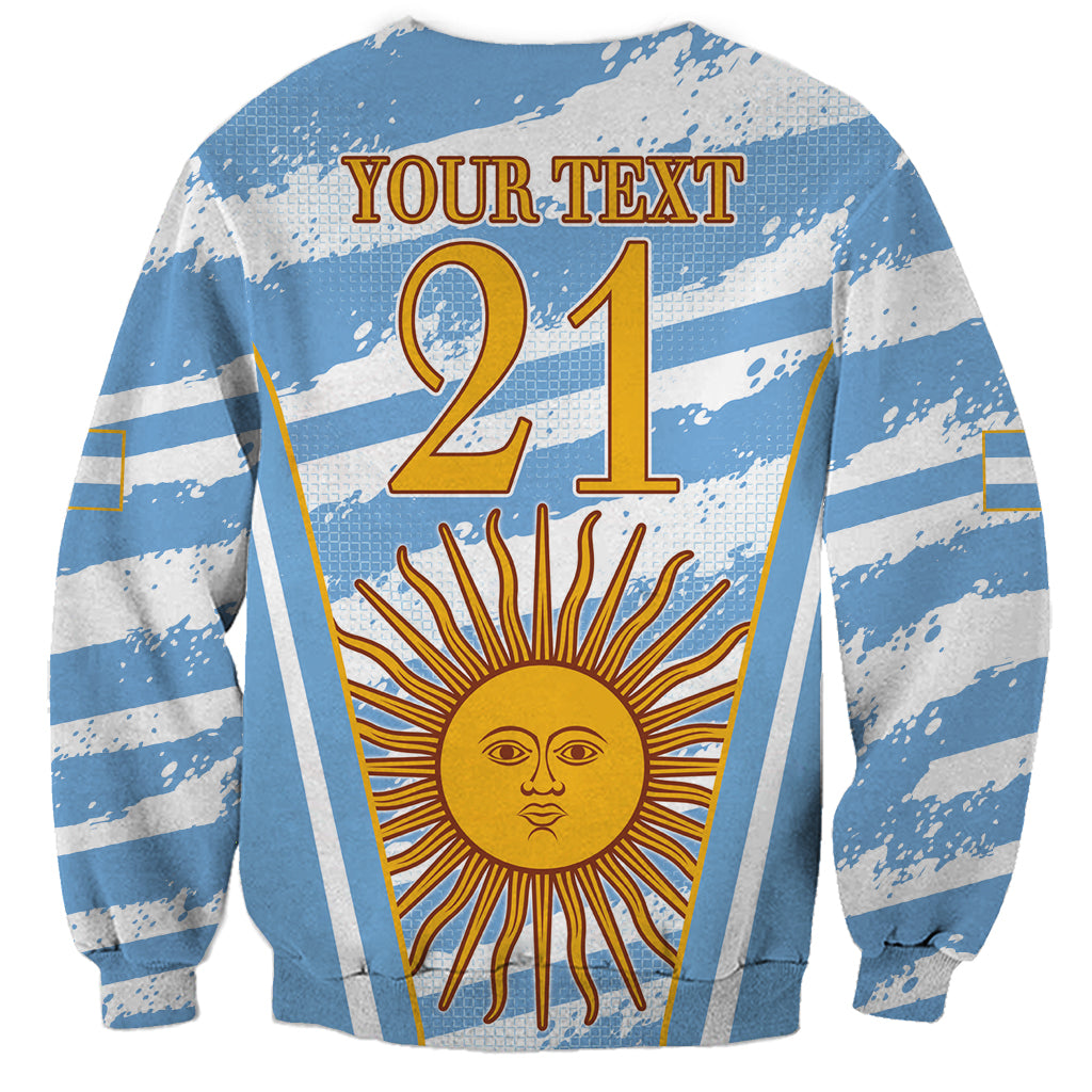 Custom Vamos Argentina Sweatshirt The Pumas Rugby Mascot Sporty Version - Wonder Print Shop