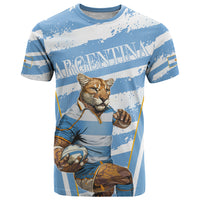 Custom Vamos Argentina T Shirt The Pumas Rugby Mascot Sporty Version - Wonder Print Shop