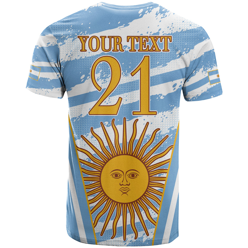 Custom Vamos Argentina T Shirt The Pumas Rugby Mascot Sporty Version - Wonder Print Shop