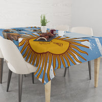 Custom Vamos Argentina Tablecloth The Pumas Rugby Mascot Sporty Version - Wonder Print Shop