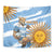 Custom Vamos Argentina Tapestry The Pumas Rugby Mascot Sporty Version - Wonder Print Shop