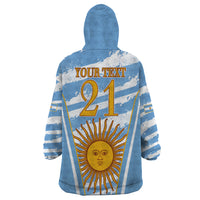Custom Vamos Argentina Wearable Blanket Hoodie The Pumas Rugby Mascot Sporty Version - Wonder Print Shop