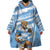 Custom Vamos Argentina Wearable Blanket Hoodie The Pumas Rugby Mascot Sporty Version - Wonder Print Shop