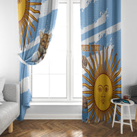 Custom Vamos Argentina Window Curtain The Pumas Rugby Mascot Sporty Version - Wonder Print Shop