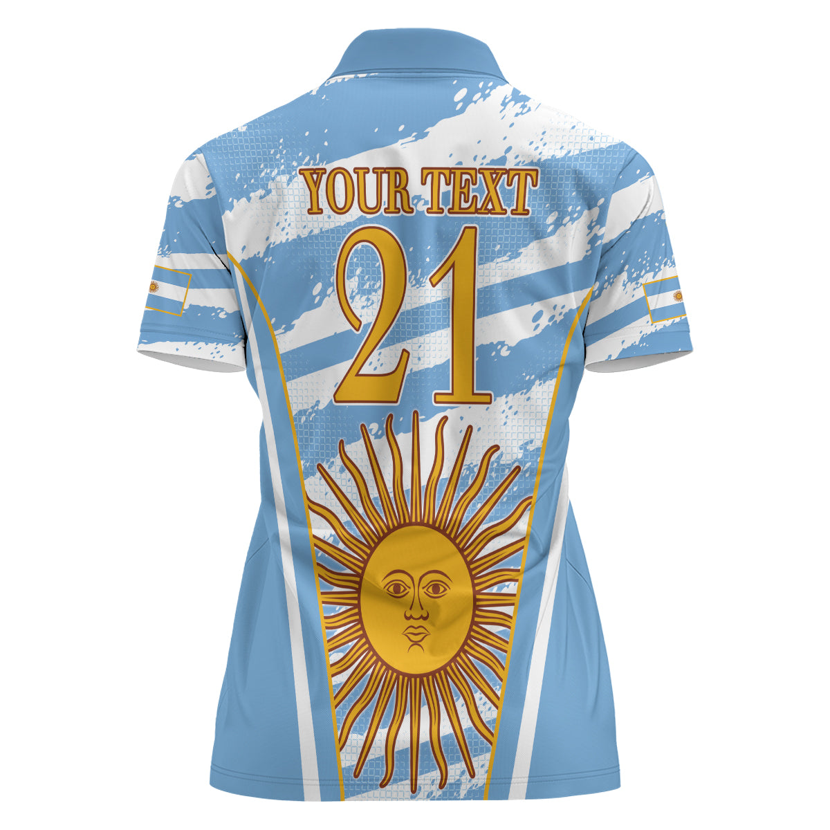Custom Vamos Argentina Women Polo Shirt The Pumas Rugby Mascot Sporty Version - Wonder Print Shop