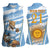 Custom Vamos Argentina Women Sleeveless Polo Shirt The Pumas Rugby Mascot Sporty Version - Wonder Print Shop