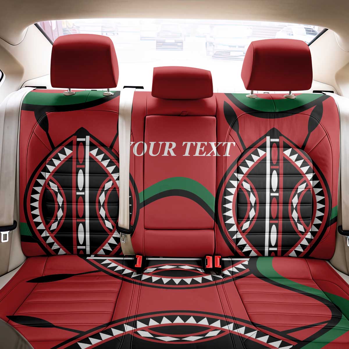 Custom Kenya Rugby Back Car Seat Cover Summer Paris 2024 LT9 - Wonder Print Shop