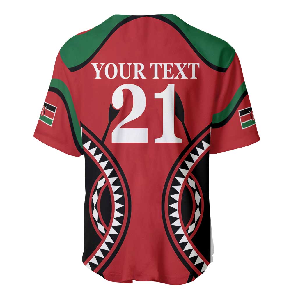Custom Kenya Rugby Baseball Jersey Summer Paris 2024 LT9 - Wonder Print Shop