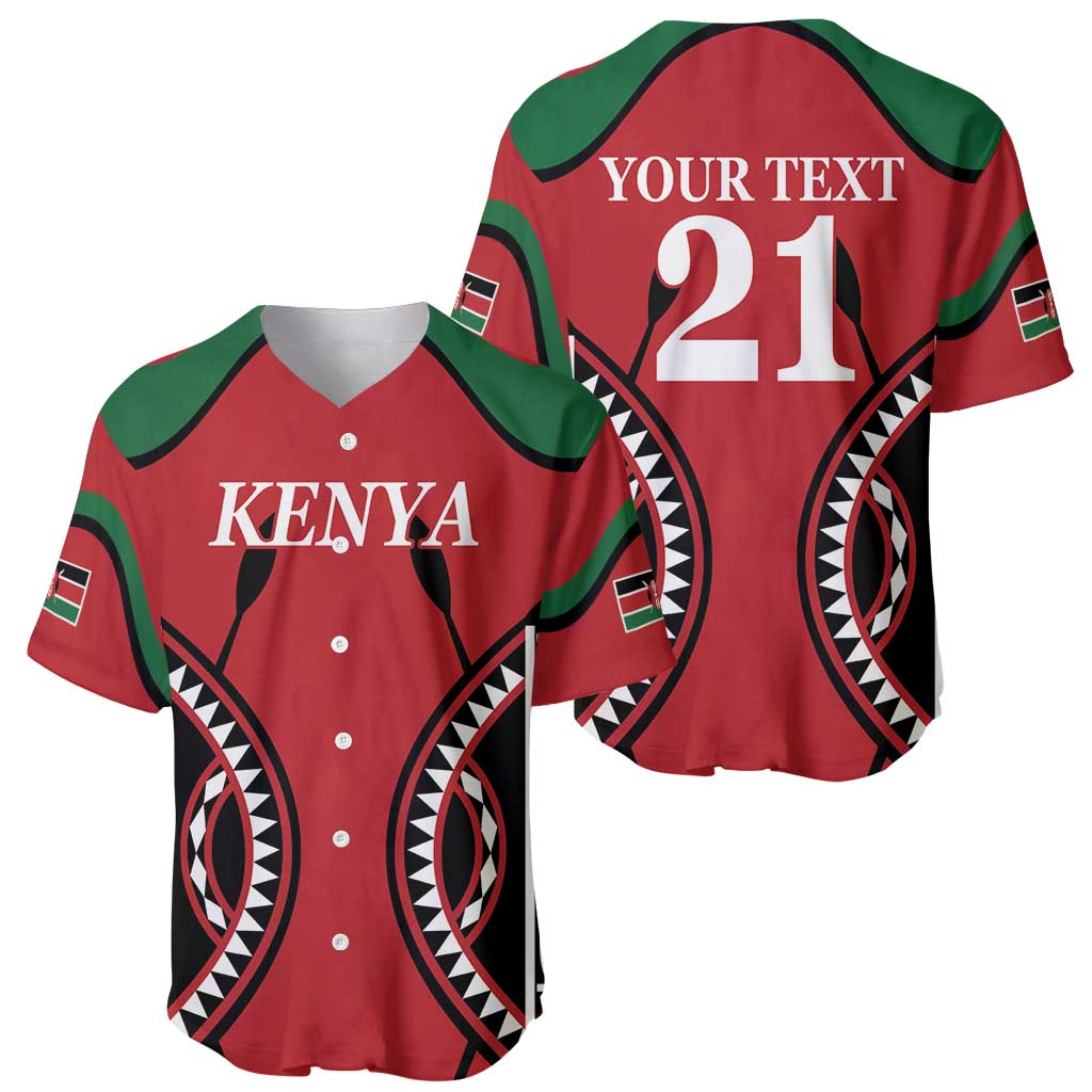 Custom Kenya Rugby Baseball Jersey Summer Paris 2024 LT9 - Wonder Print Shop