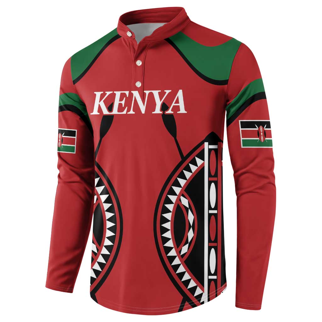 Custom Kenya Rugby Button Sweatshirt Summer Paris 2024 LT9 - Wonder Print Shop