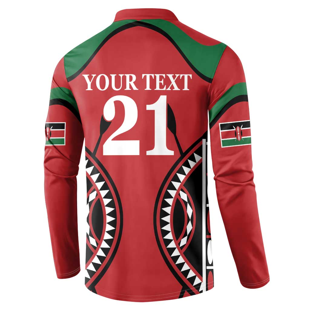 Custom Kenya Rugby Button Sweatshirt Summer Paris 2024 LT9 - Wonder Print Shop