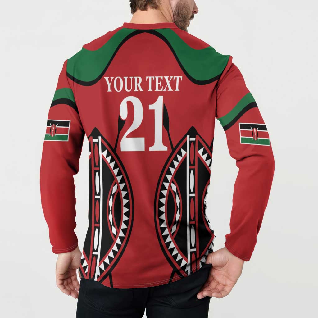Custom Kenya Rugby Button Sweatshirt Summer Paris 2024 LT9 - Wonder Print Shop