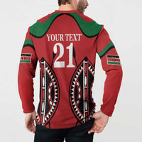 Custom Kenya Rugby Button Sweatshirt Summer Paris 2024 LT9 - Wonder Print Shop