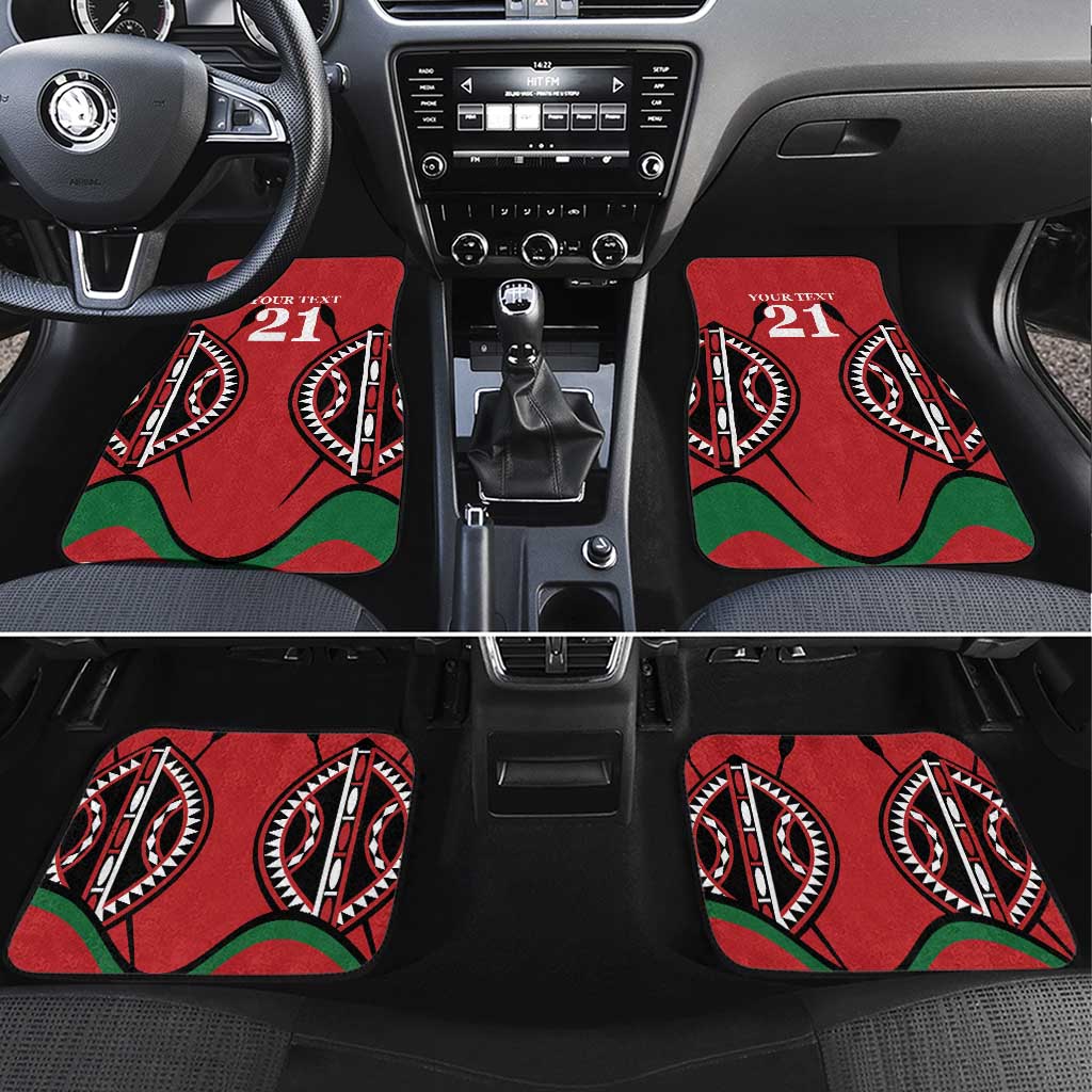 Custom Kenya Rugby Car Mats Summer Paris 2024 LT9 - Wonder Print Shop