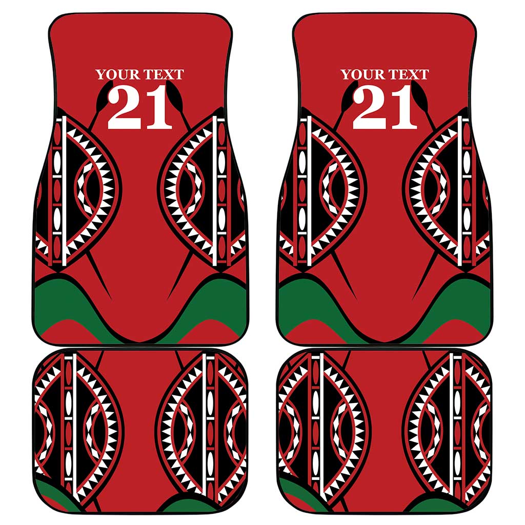 Custom Kenya Rugby Car Mats Summer Paris 2024 LT9 - Wonder Print Shop