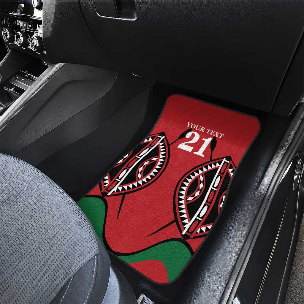 Custom Kenya Rugby Car Mats Summer Paris 2024 LT9 - Wonder Print Shop