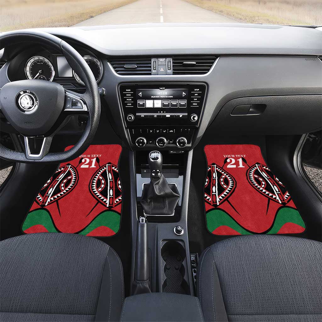 Custom Kenya Rugby Car Mats Summer Paris 2024 LT9 - Wonder Print Shop
