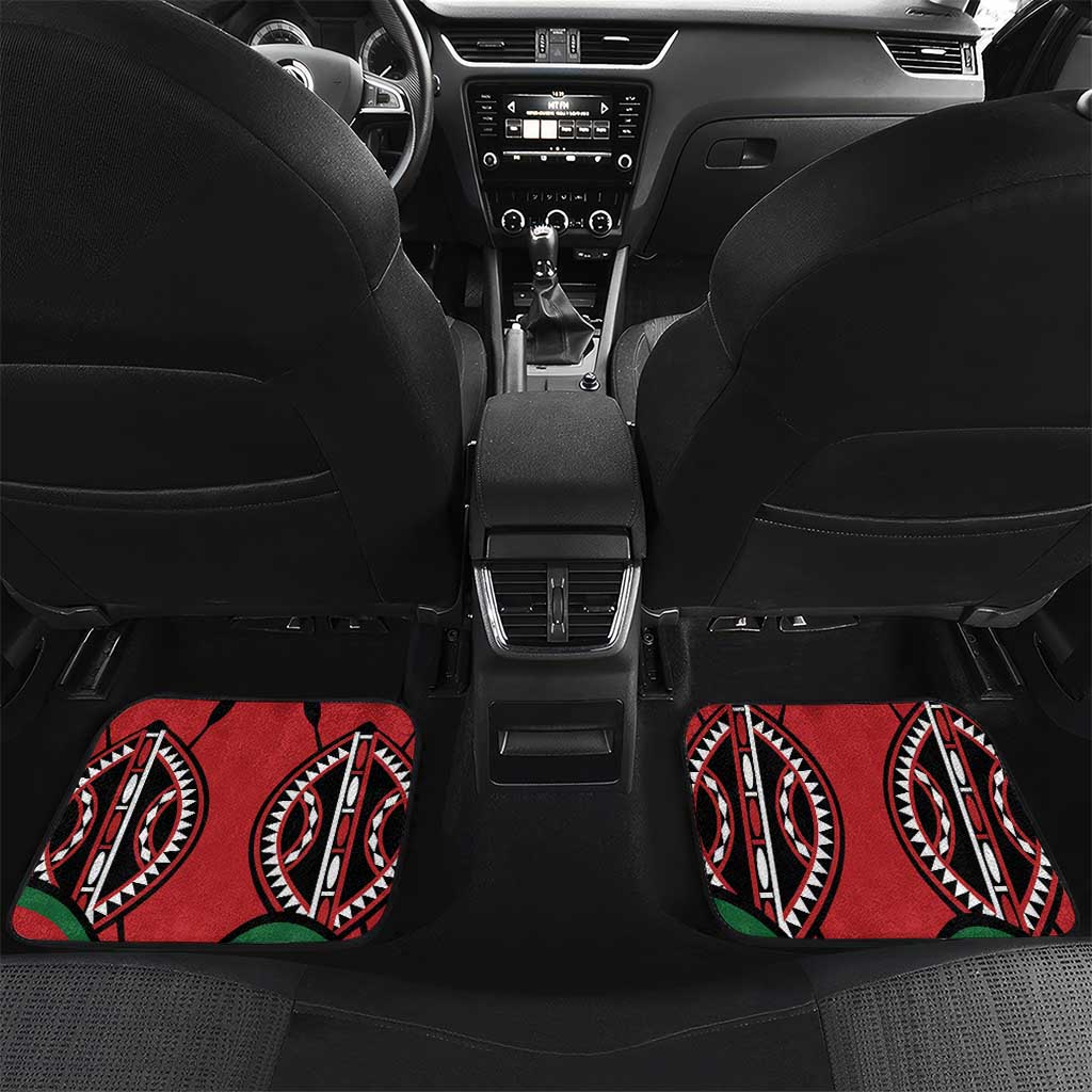 Custom Kenya Rugby Car Mats Summer Paris 2024 LT9 - Wonder Print Shop