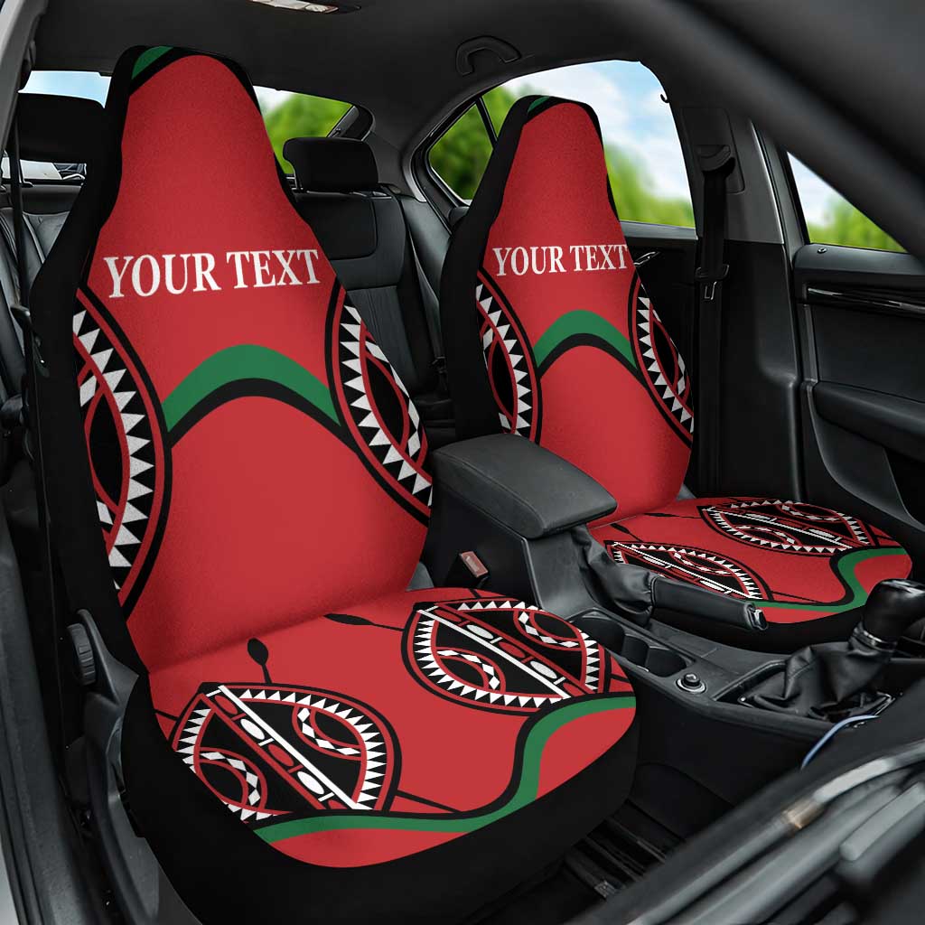 Custom Kenya Rugby Car Seat Cover Summer Paris 2024 LT9 - Wonder Print Shop