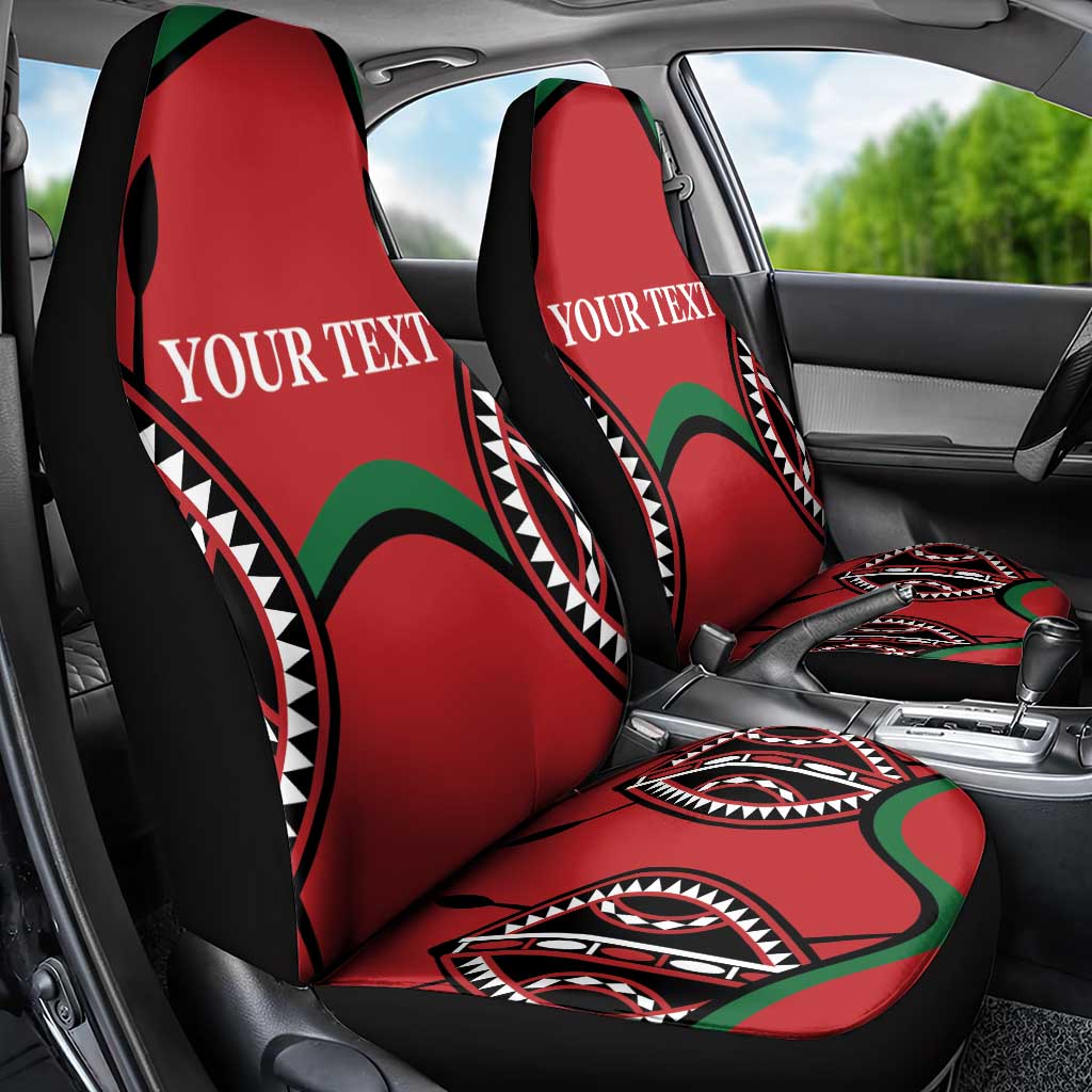 Custom Kenya Rugby Car Seat Cover Summer Paris 2024 LT9 - Wonder Print Shop