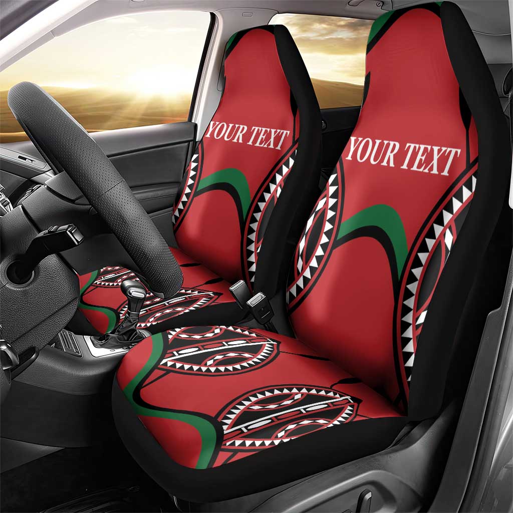 Custom Kenya Rugby Car Seat Cover Summer Paris 2024 LT9 - Wonder Print Shop
