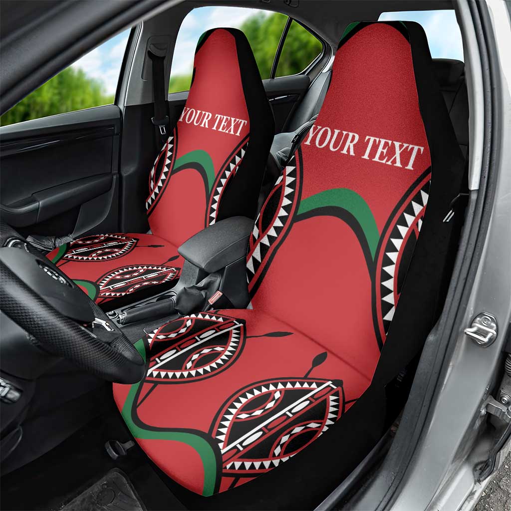 Custom Kenya Rugby Car Seat Cover Summer Paris 2024 LT9 - Wonder Print Shop